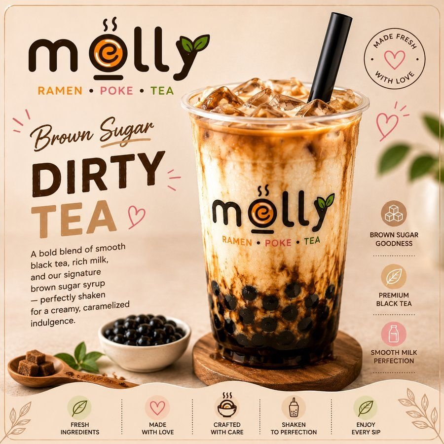 Brown sugar dirty tea